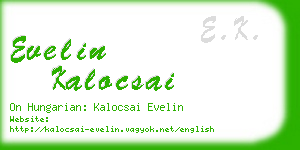 evelin kalocsai business card